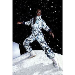 $498 New Sweaty betty all in one glacier blue ski Snow suit Size Small